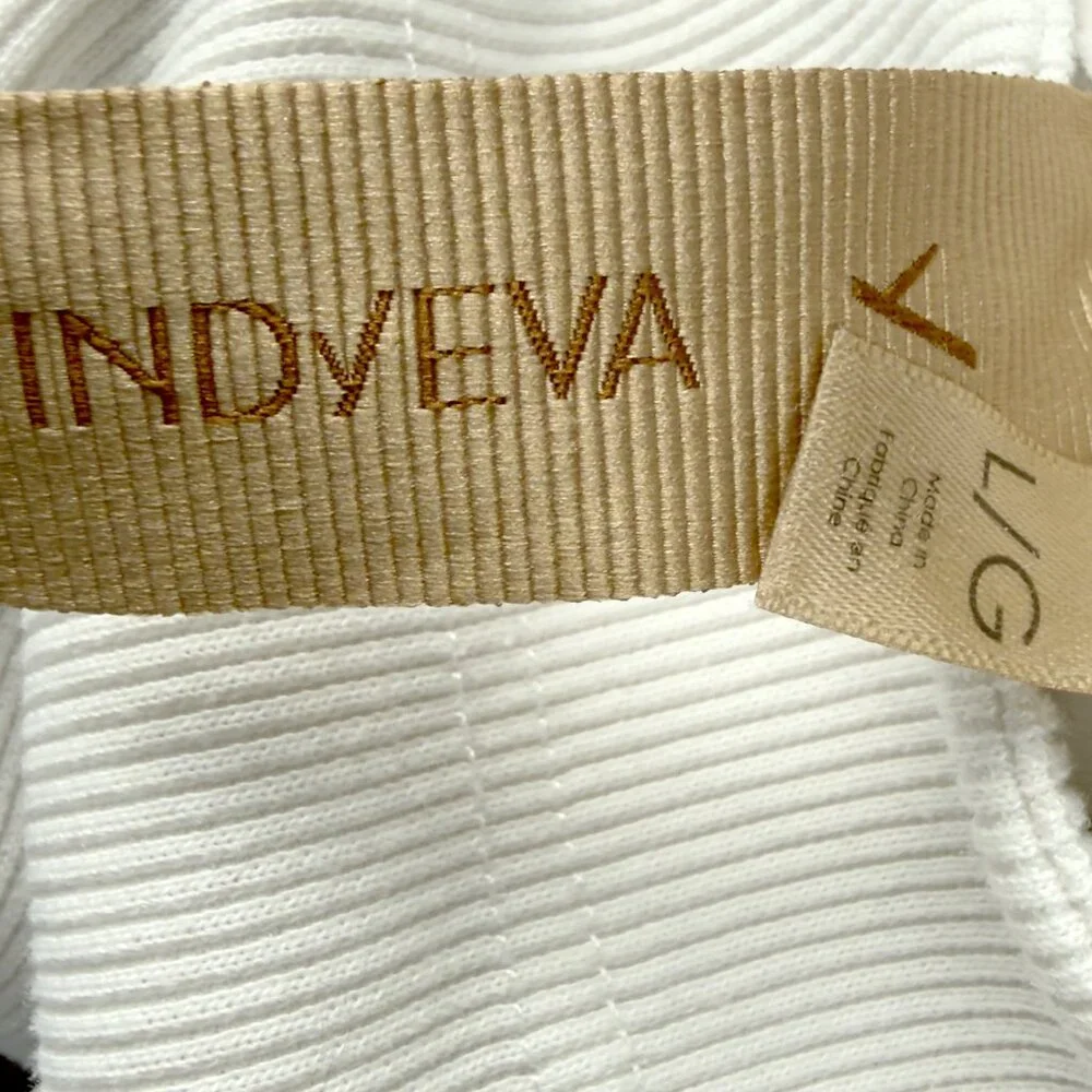 INDYEVA Timea II White Hooded Tunic Pullover Sweatshirt Women's L/G - Picture 5 of 8